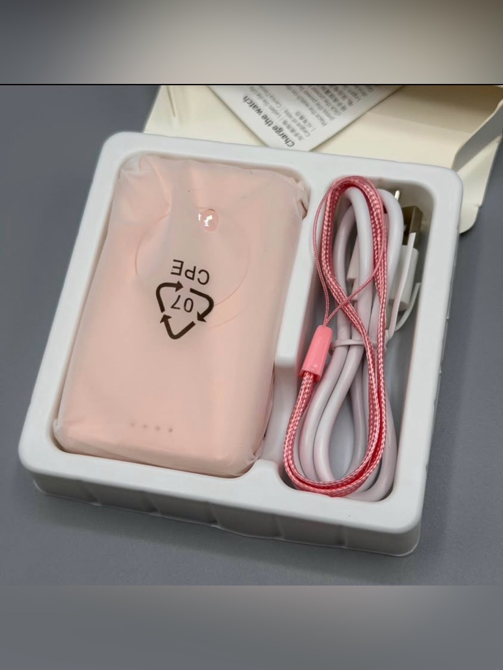 Pink Apple Watch Power Bank
Charges phone and watch